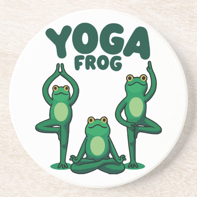 Yoga Frogs Coaster (Front)