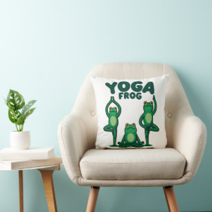 Yoga Frogs Cushion