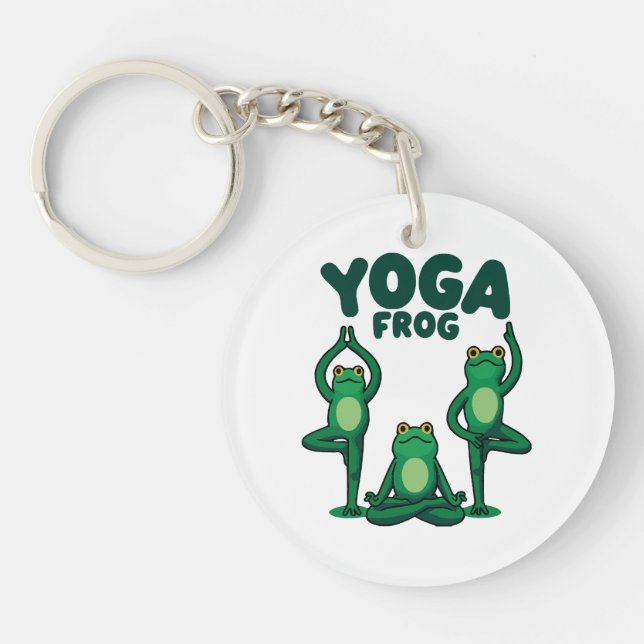 Yoga Frogs Key Ring (Front)