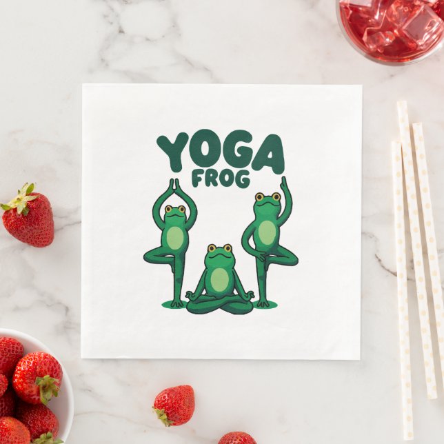 Yoga Frogs Napkin (Insitu)