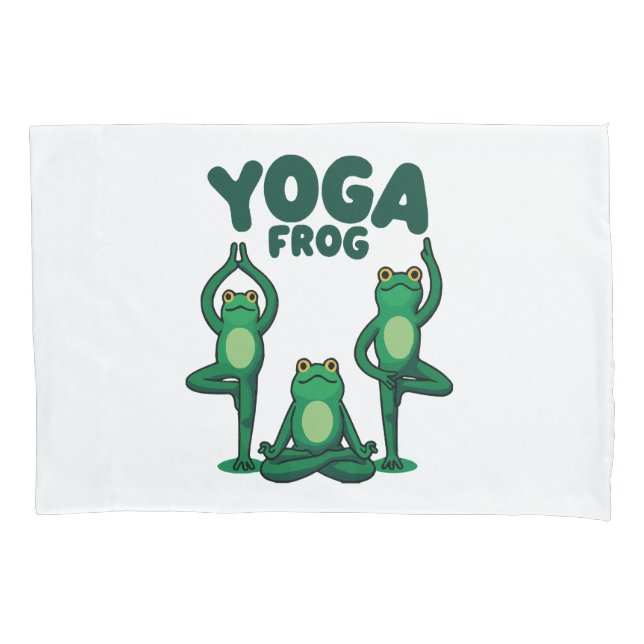 Yoga Frogs Pillowcase (Front)