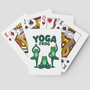 Yoga Frogs Playing Cards
