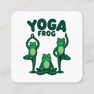 Yoga Frogs Square Business Card