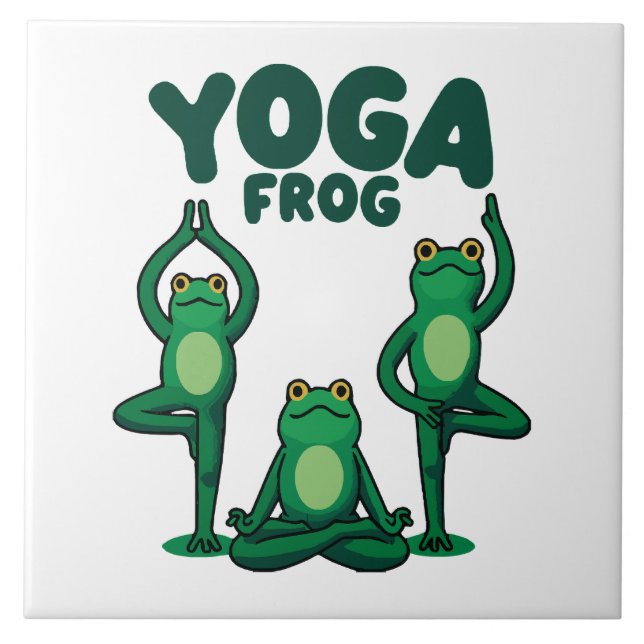Yoga Frogs Tile (Front)