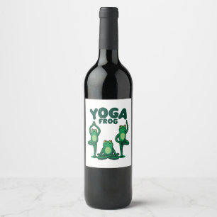 Yoga Frogs Wine Label