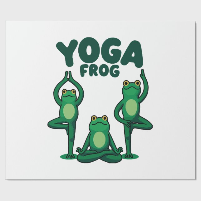 Yoga Frogs Wrapping Paper (Flat)