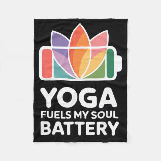 Yoga Fuels My Soul Ttery - Spiritual Yogi Quote Fleece Blanket