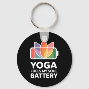 Yoga Fuels My Soul Ttery - Spiritual Yogi Quote Key Ring