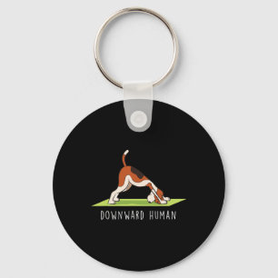 Yoga Funny Downward Human Dog Key Ring