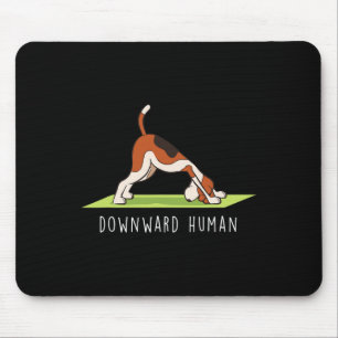Yoga Funny Downward Human Dog Mouse Pad