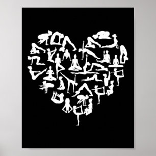 Yoga Gansha Namaste Heart Poses Meditation Poster