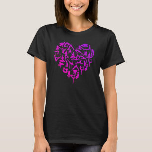 Yoga Gansha Namaste Heart Poses Meditation T-Shirt