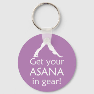 Yoga Get Your Asana In Gear Key Ring
