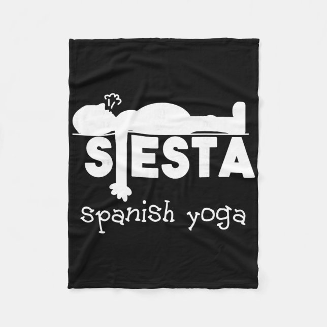Yoga Gift And Funny Sleeping Fun Spanish Siesta  Fleece Blanket (Front)