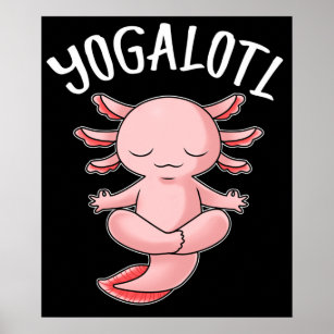 Yoga Gift Women Meditation Gifts Axolotl Yoga Poster