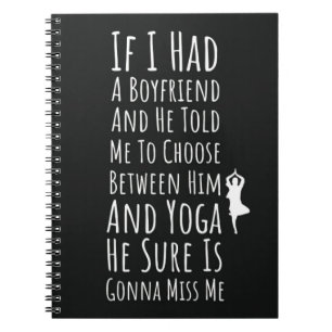Yoga Gifts For Women Typography Quote For Her Notebook