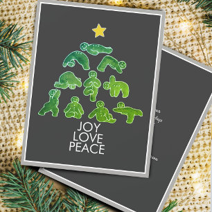 Yoga Gingerbread Holiday Christmas Card