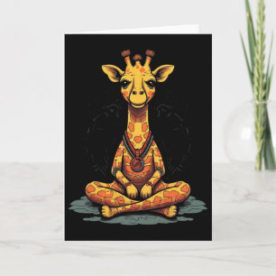 Yoga Giraffe Meditation Mindfulness Zen Namaste Card