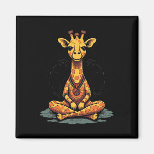 Yoga Giraffe Meditation Mindfulness Zen Namaste  Magnet