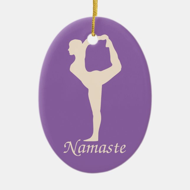 Yoga girl ceramic tree decoration (Front)