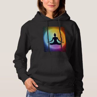 Yoga Girl Female Sun Salutation Meditation Chakra Hoodie