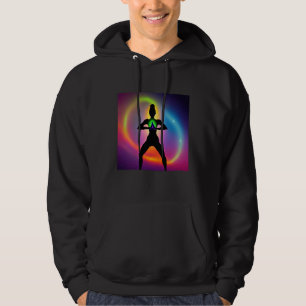 Yoga Girl Female Sun Salutation Meditation Chakra Hoodie