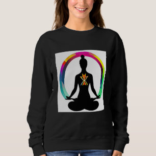 Yoga Girl Female Sun Salutation Meditation Chakra  Sweatshirt