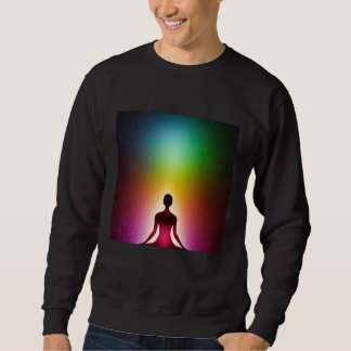 Yoga Girl Female Sun Salutation Meditation Chakra  Sweatshirt
