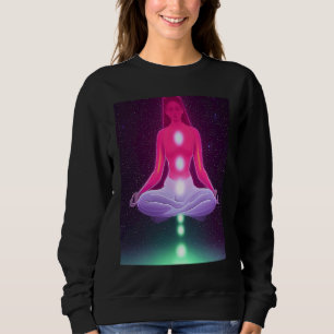 Yoga Girl Female Sun Salutation Meditation Chakra  Sweatshirt