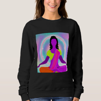 Yoga Girl Female Sun Salutation Meditation Chakra  Sweatshirt