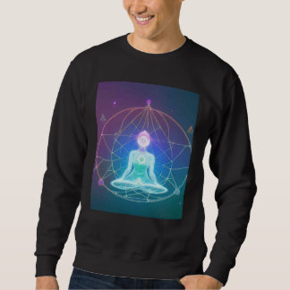 Yoga Girl Female Sun Salutation Meditation Chakra  Sweatshirt
