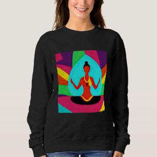 Yoga Girl Female Sun Salutation Meditation Chakra  Sweatshirt