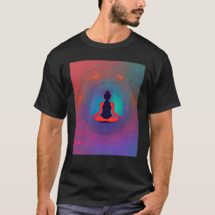Yoga Girl Female Sun Salutation Meditation Chakra T-Shirt