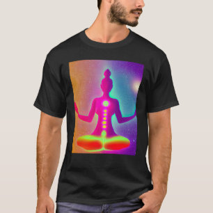 Yoga Girl Female Sun Salutation Meditation Chakra T-Shirt