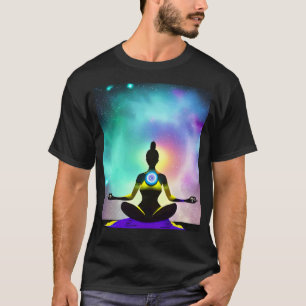Yoga Girl Female Sun Salutation Meditation Chakra T-Shirt