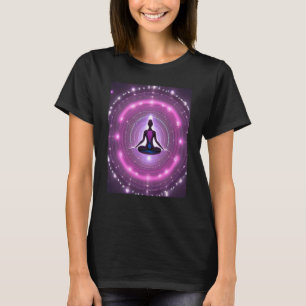 Yoga Girl Female Sun Salutation Meditation Chakra  T-Shirt
