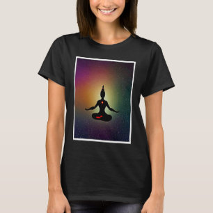 Yoga Girl Female Sun Salutation Meditation Chakra  T-Shirt