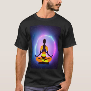 Yoga Girl Female Sun Salutation Meditation Chakra T-Shirt