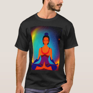 Yoga Girl Female Sun Salutation Meditation Chakra T-Shirt