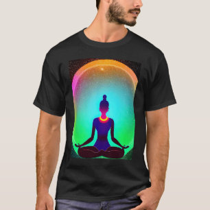 Yoga Girl Female Sun Salutation Meditation Chakra T-Shirt