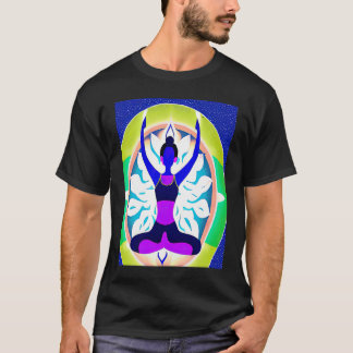 Yoga Girl Female Sun Salutation Meditation Chakra  T-Shirt