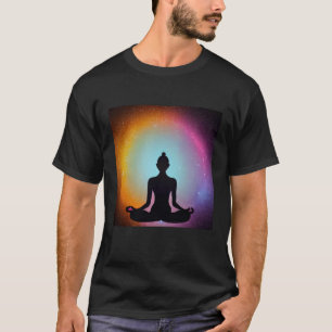 Yoga Girl Female Sun Salutation Meditation Chakra  T-Shirt