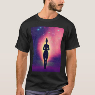 Yoga Girl Female Sun Salutation Meditation Chakra T-Shirt