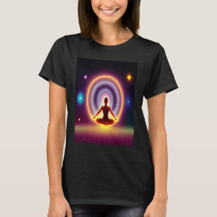 Yoga Girl Female Sun Salutation Meditation Chakra  T-Shirt