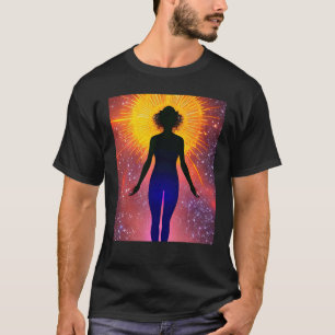 Yoga Girl Female Sun Salutation Meditation Chakra T-Shirt