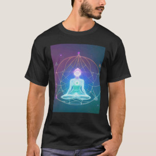 Yoga Girl Female Sun Salutation Meditation Chakra  T-Shirt