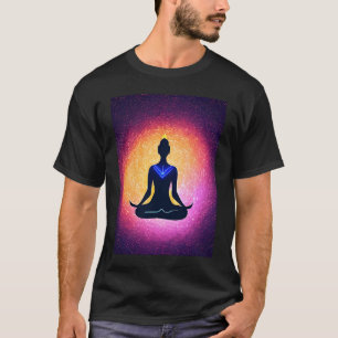 Yoga Girl Female Sun Salutation Meditation Chakra T-Shirt