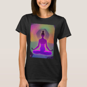Yoga Girl Female Sun Salutation Meditation Chakra T-Shirt