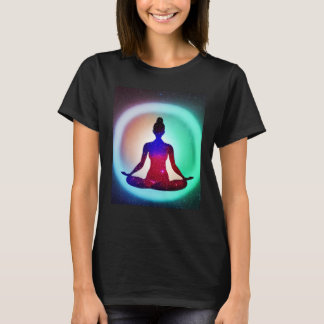 Yoga Girl Female Sun Salutation Meditation Chakra  T-Shirt