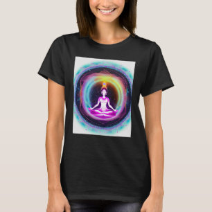 Yoga Girl Female Sun Salutation Meditation Chakra  T-Shirt